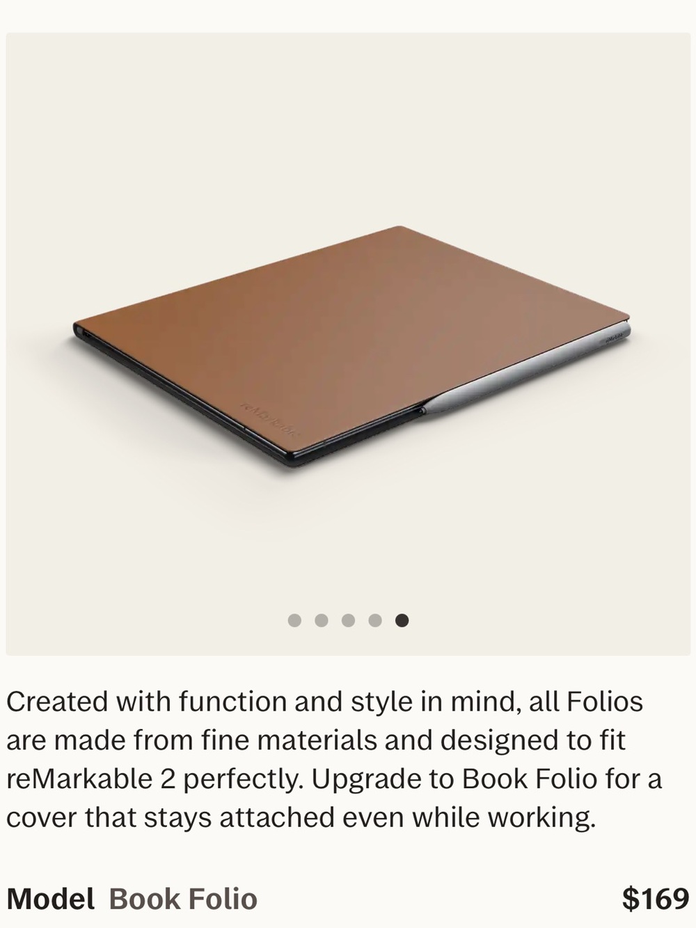 reMarkable 2 with Marker Plus and Folio Leather Cover